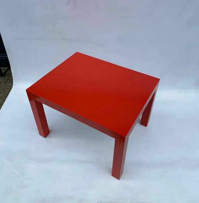 Milo Baughman For Thayer Coggin Formica Red Side Or Coffee Table 1960s Mid Century photo vinterior