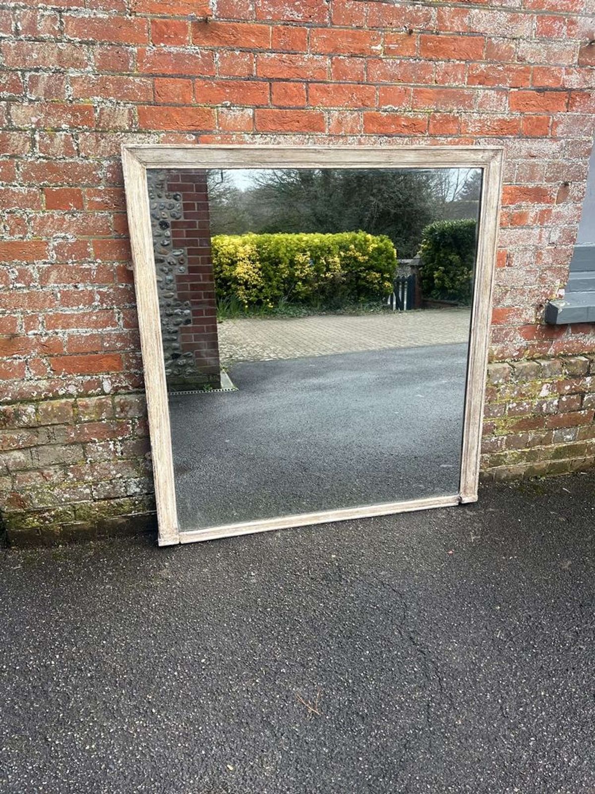 A Fabulous Large Antique English 19th C Plain Overmantle Mirror. photo vinterior