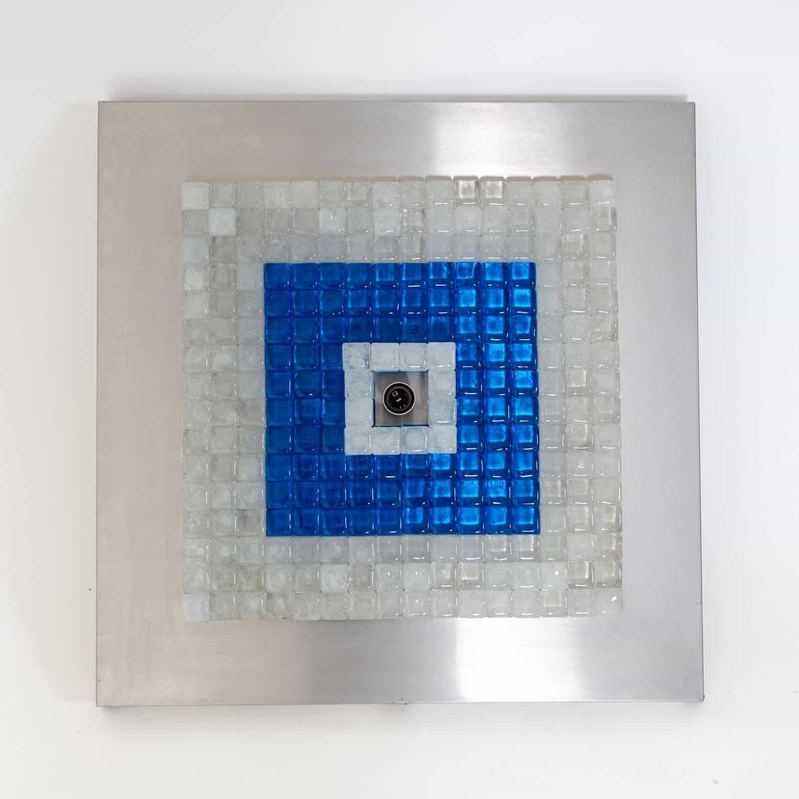 Square Lamp By Albano Poli For Poliarte, Italy 1970s photo for sale