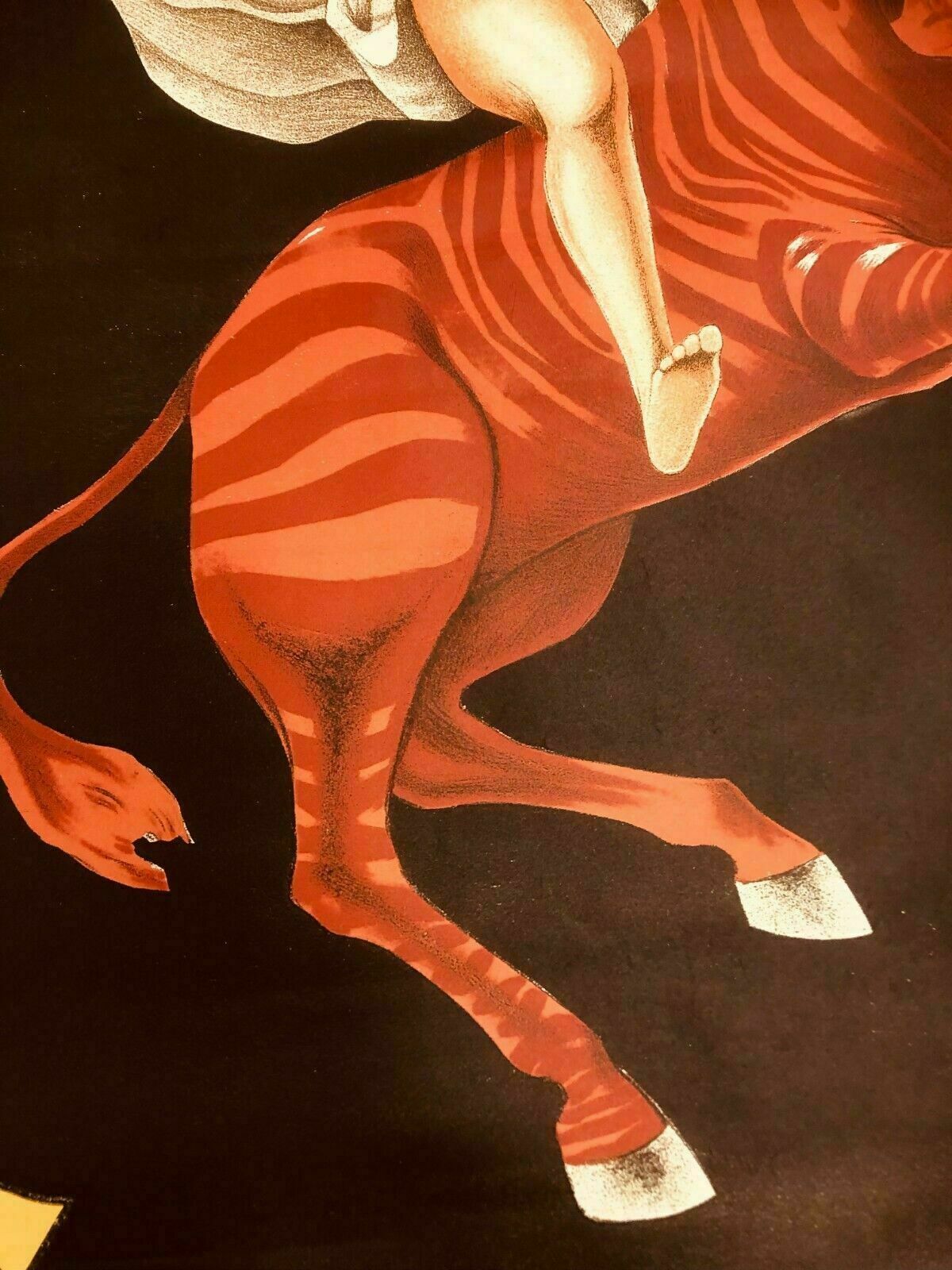 photo furniture Leonetto Cappiello, 1950s   Cinzano   Original Lithographic Vintage Affiche   Cm 140 X 100   In 55,1 X 39,4