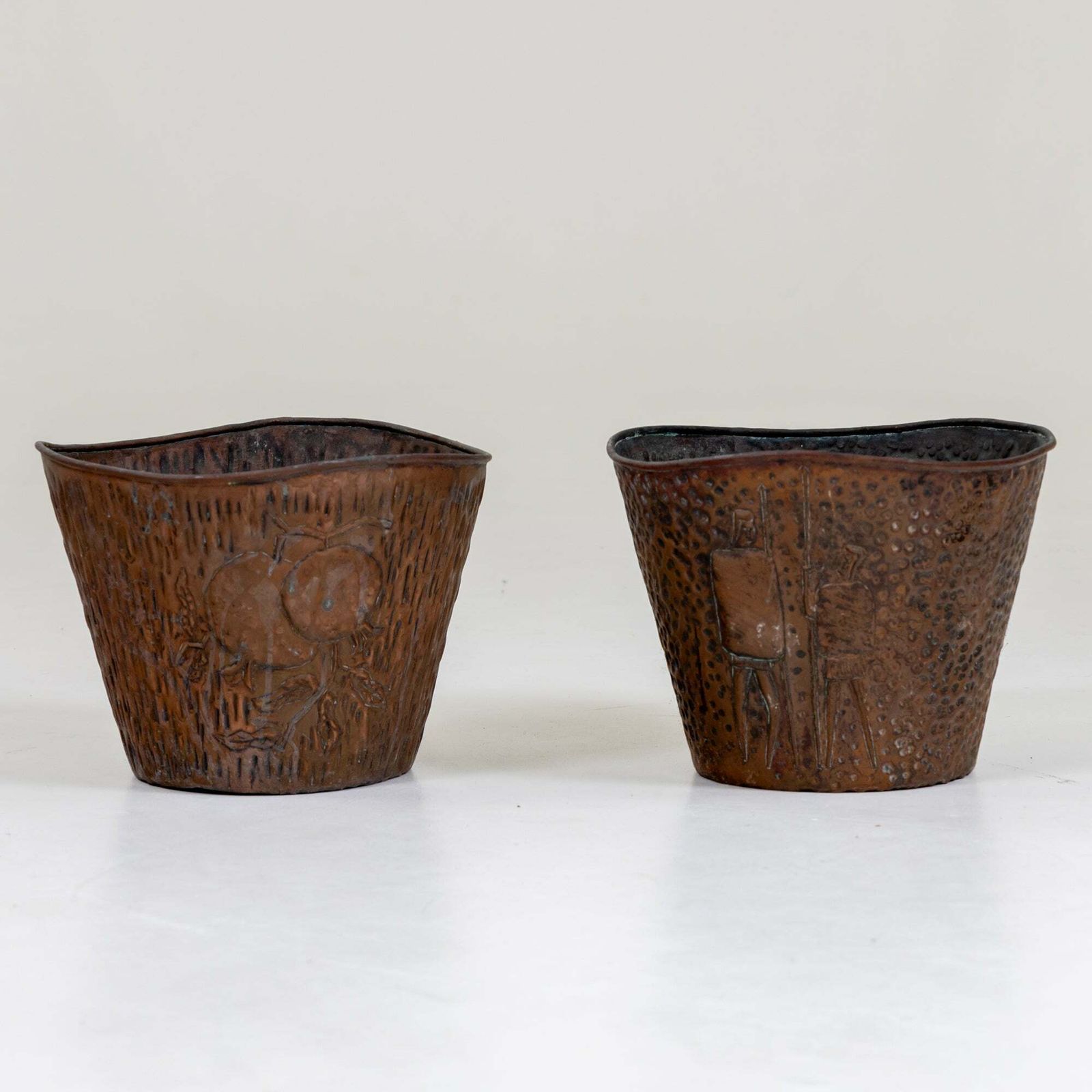 Copper Plant Pots, Italy Mid 20th Century photo 600.0