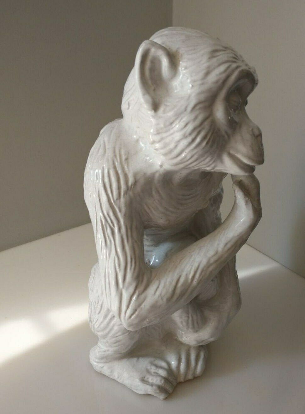 Glazed Terracotta Monkey Animal Sculpture Italy 1960s photo 268.0