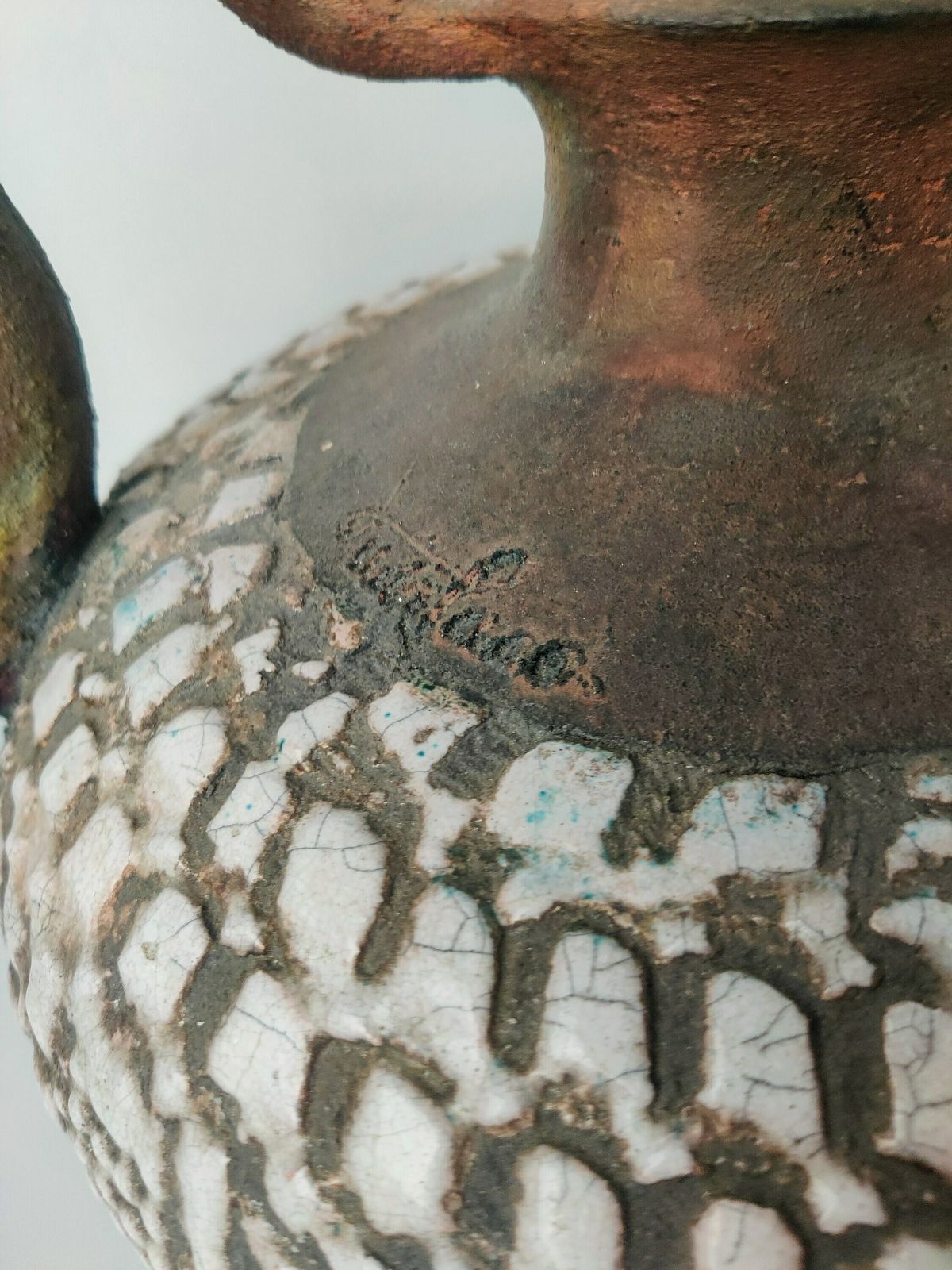 Large Pitcher Vase In Signed Signature Glazed Ceramics photo furniture
