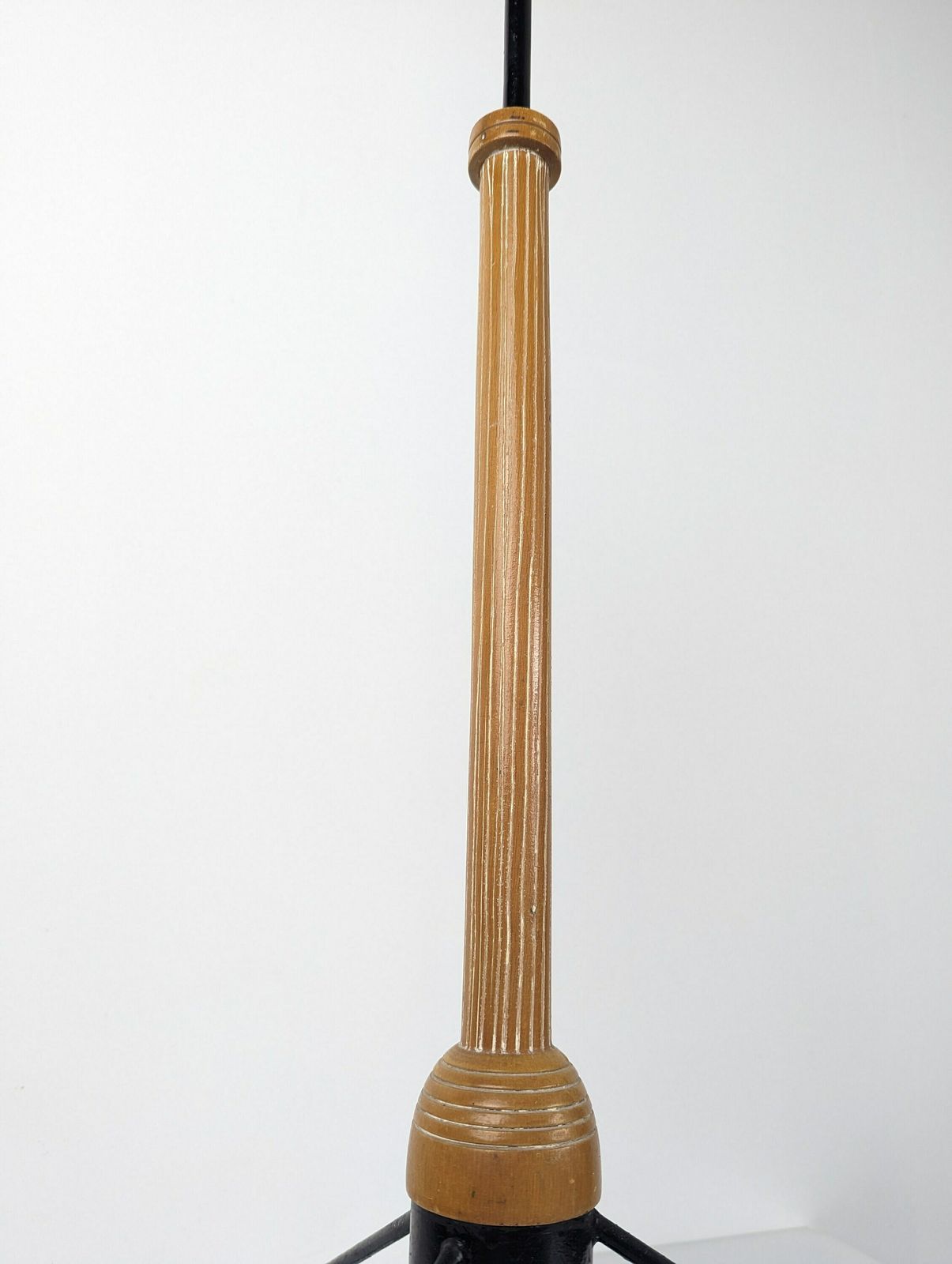 Mid Century Tripod Floor Lamp In Iron And Wood, 1950s photo 3127.0