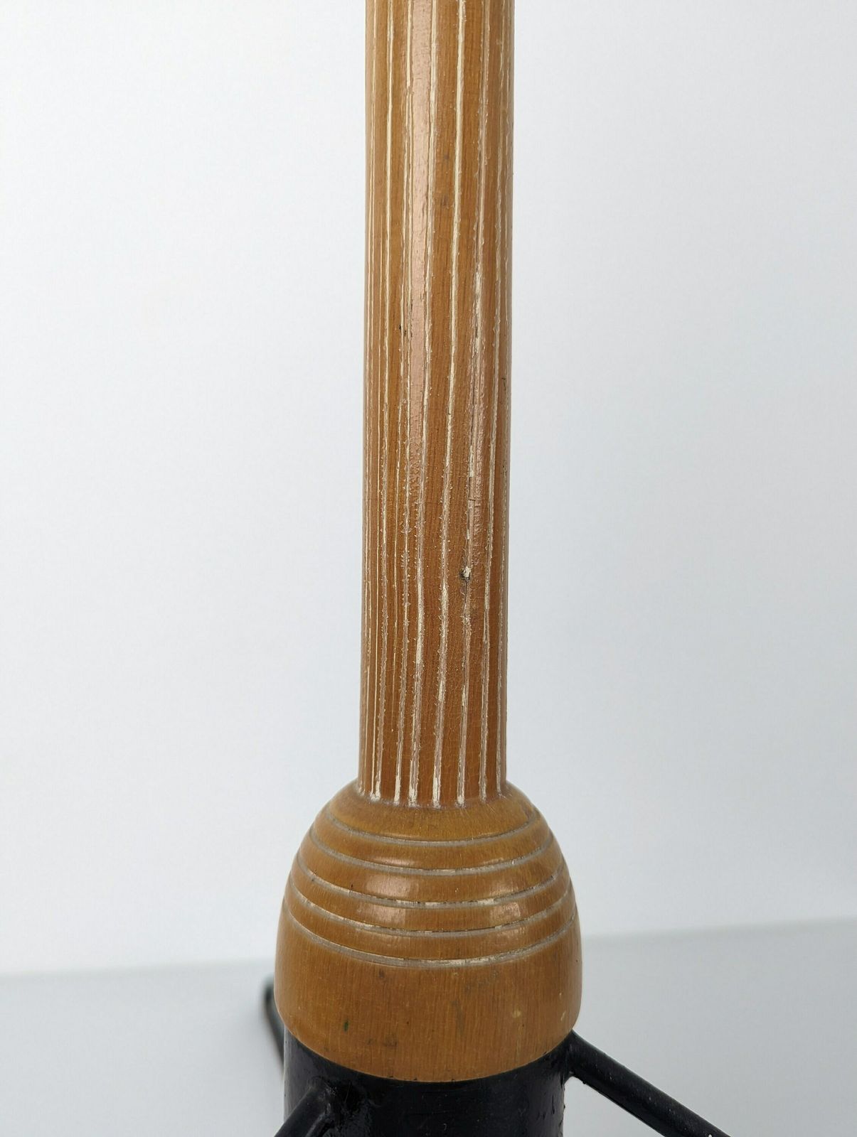 Mid Century Tripod Floor Lamp In Iron And Wood, 1950s photo buy