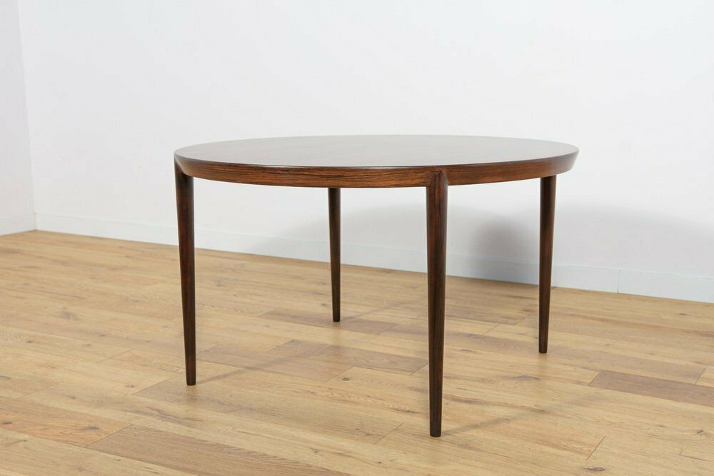 Mid Century Round Rosewood Coffee Table By Severin Hansen For Haslev Møbelsnedkeri, 1960s photo for sale