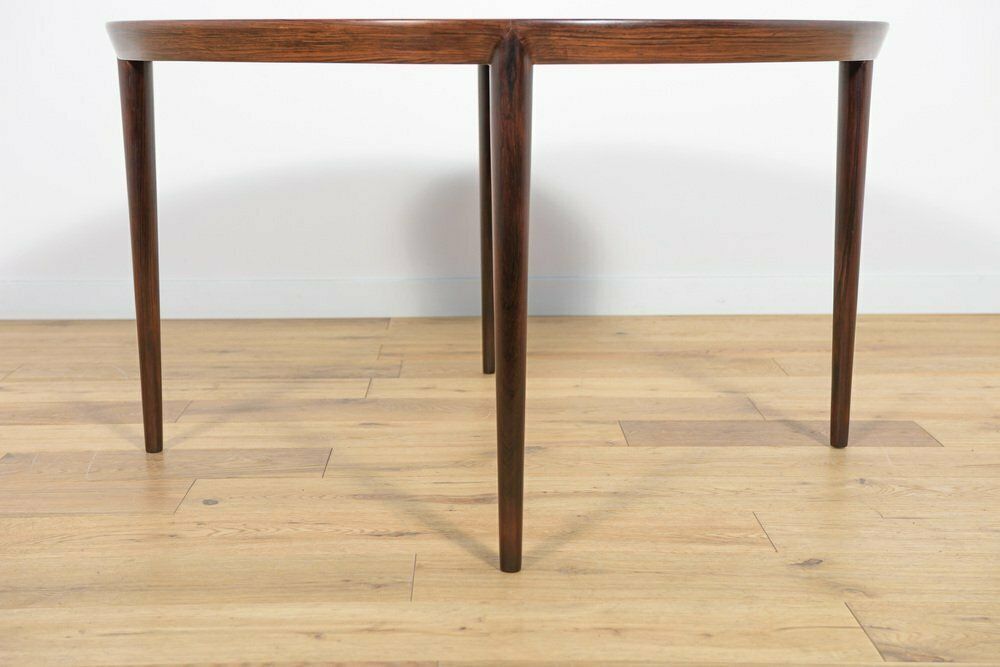 Mid Century Round Rosewood Coffee Table By Severin Hansen For Haslev Møbelsnedkeri, 1960s photo vintage