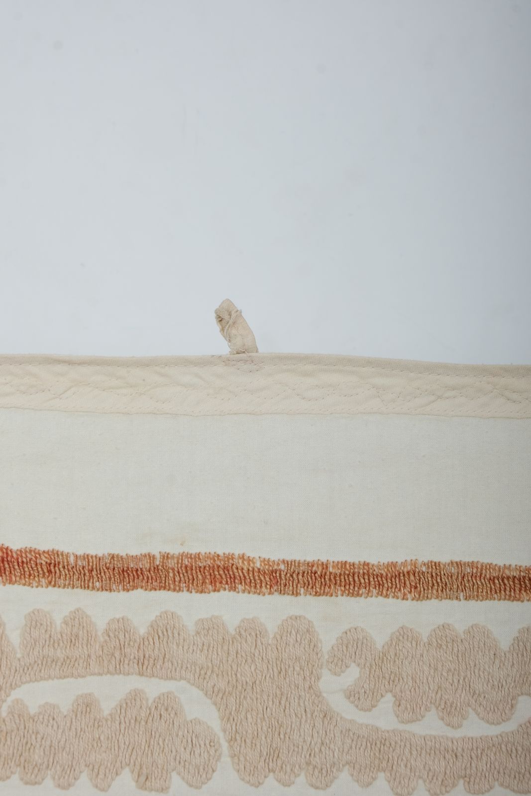 Artisan Suzani   Bukhara Beige And Camel Uzbek Cloth   Tribal Embroidery Suzani Blanket 116 X 124 photo vinterior
