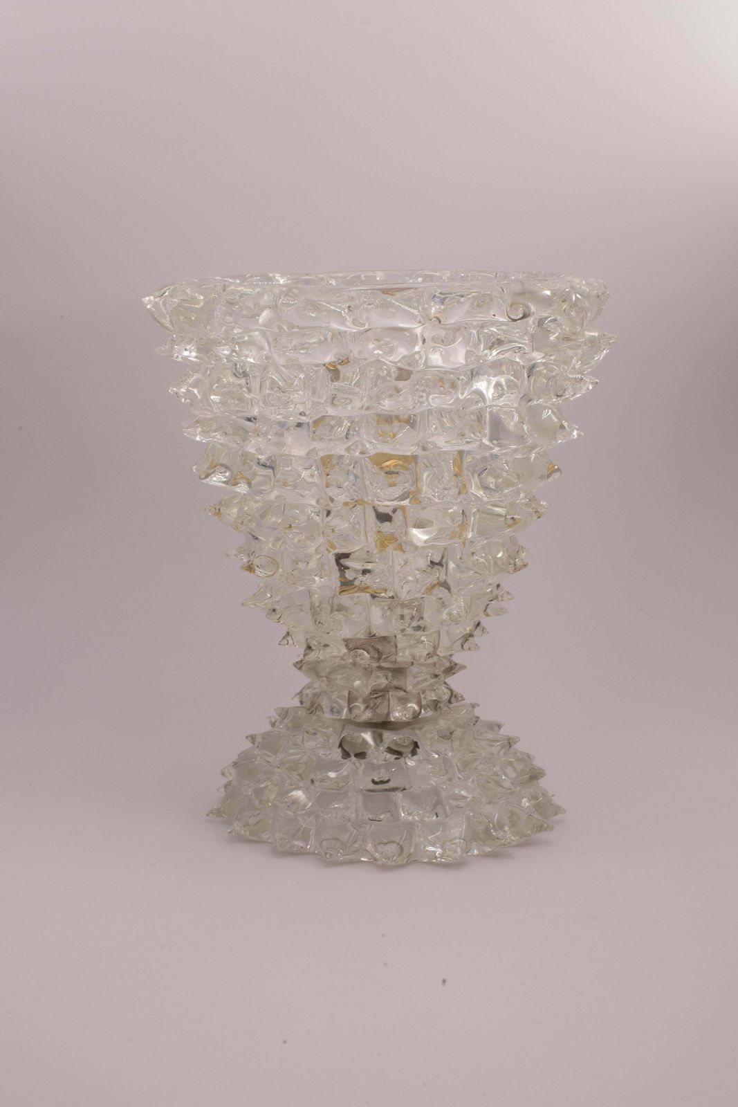 photo for sale Amazing Table Lamp In Rostrato Murano Glass Vase For Barovier & Toso, 1940s