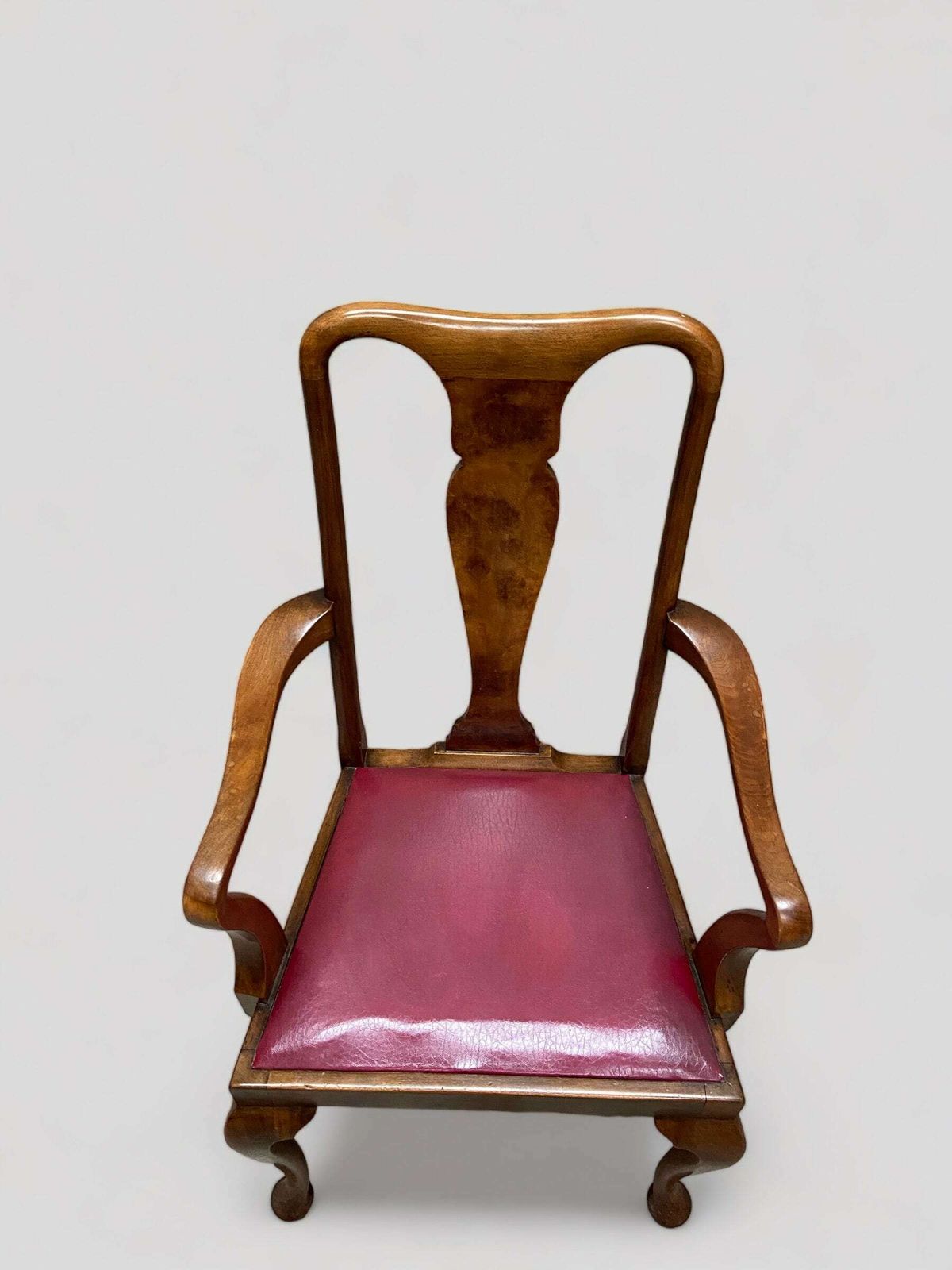 Antique Hickory Chair / Solid Mahogany Traditional Style Splat Back Dining Arm Chairs photo 250.0