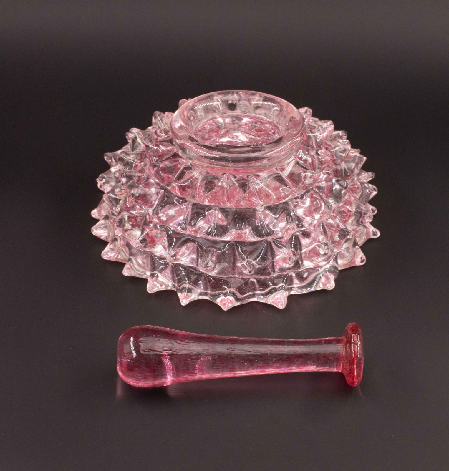 Rare Pink Ercole Barovier Rostrato Murano Glass Vase For Barovier & Toso, 1940s photo 2451.0
