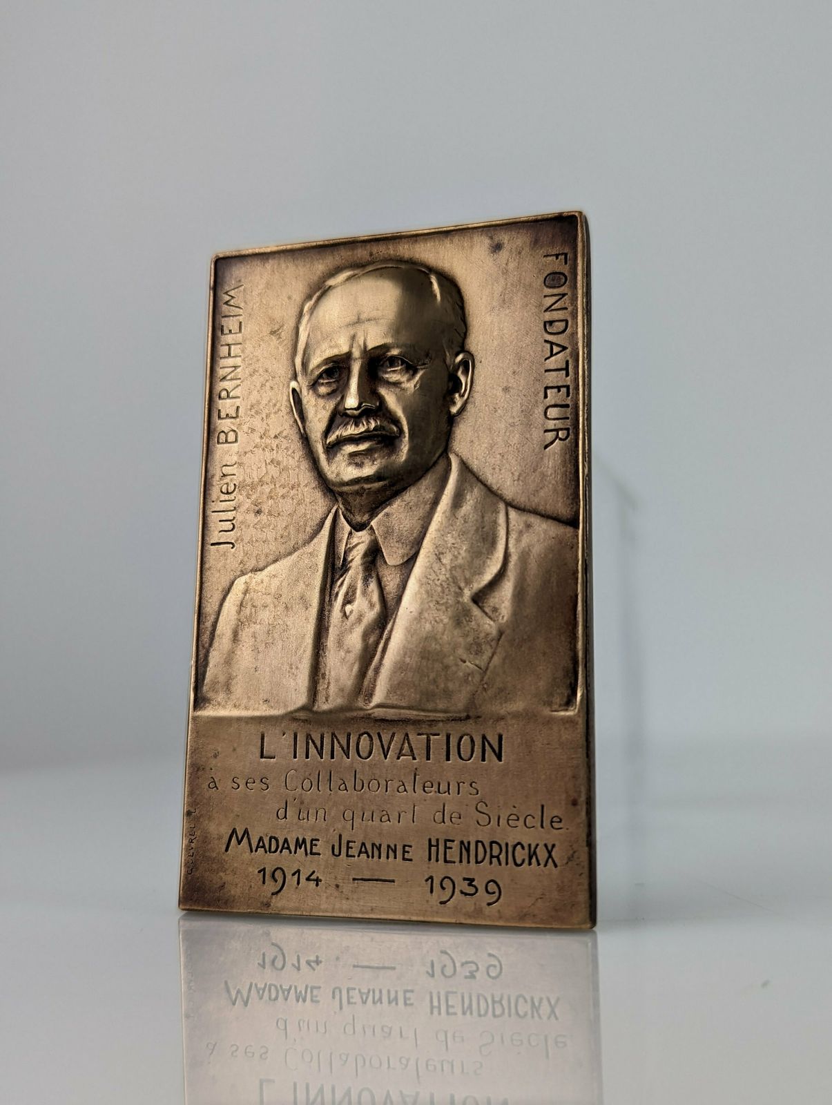 Bernheim Fondateur Medal By Godefroid Devreese By Fonson & Cie, Belgium 1939 photo 224.0