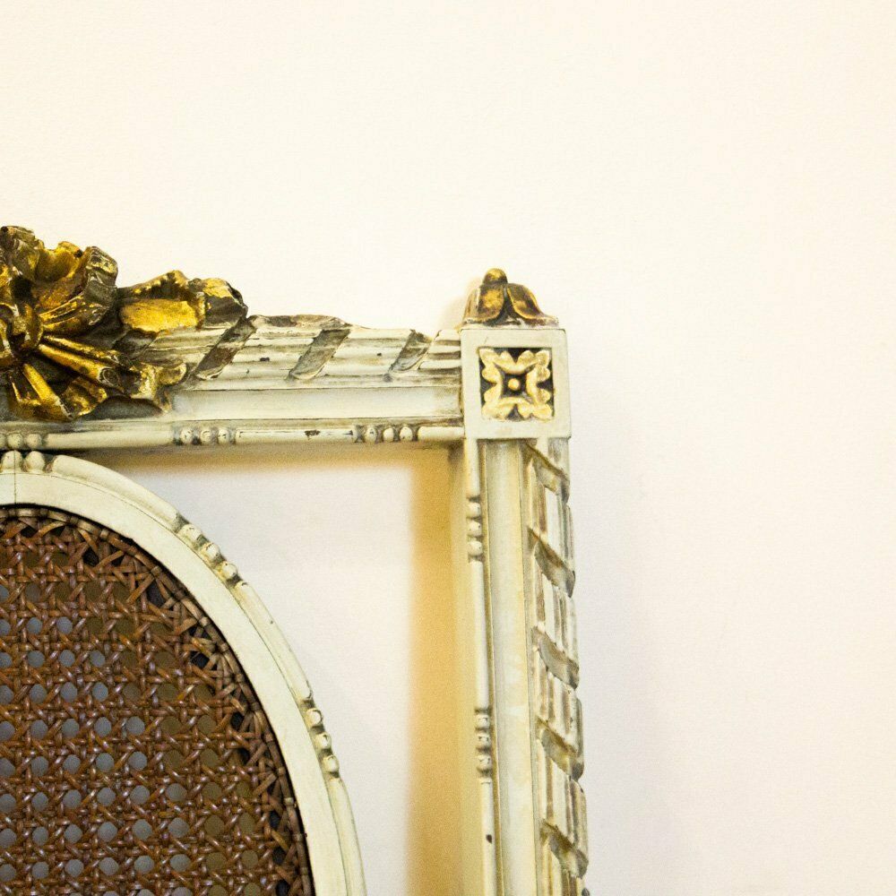 Furniture Louis XV Style Off White And Gold Detailed Chair, 1930s photo