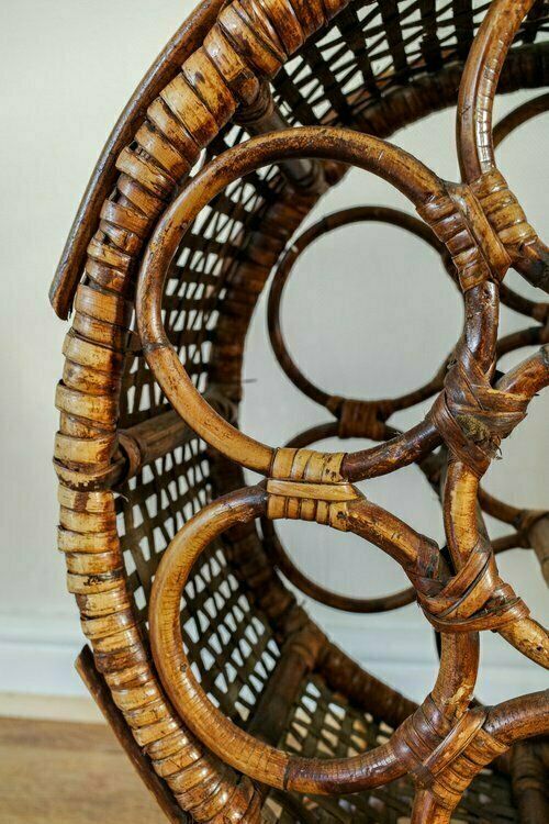 Large Bamboo 7 Wine Rack / Bottle Holder photo vintage