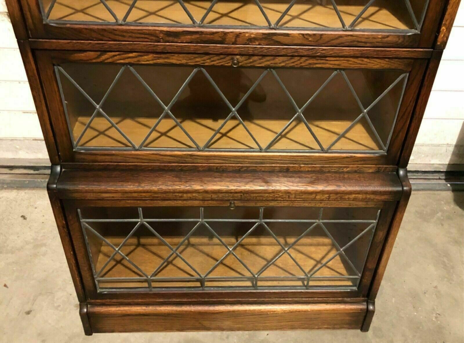 photo buy Handsome Vintage Barristers Style Bookcase / Stacking Glazed Bookshelves