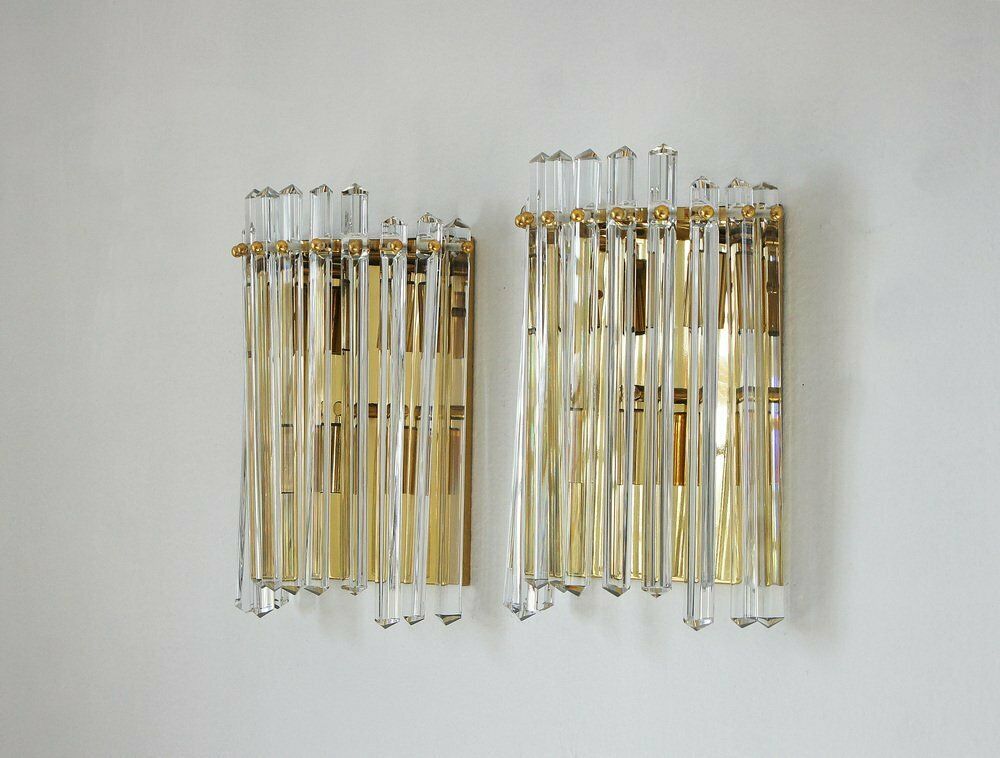 Large Wall Lamps In The Style Of Venini, Set Of 2 photo furniture