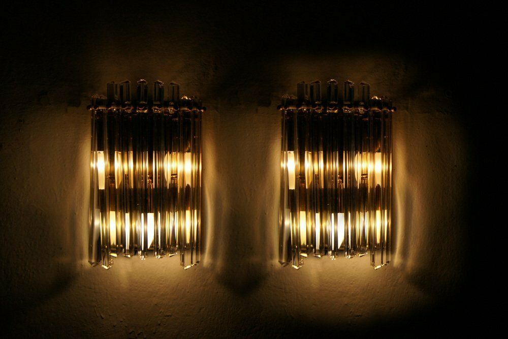 Large Wall Lamps In The Style Of Venini, Set Of 2 photo Lighting