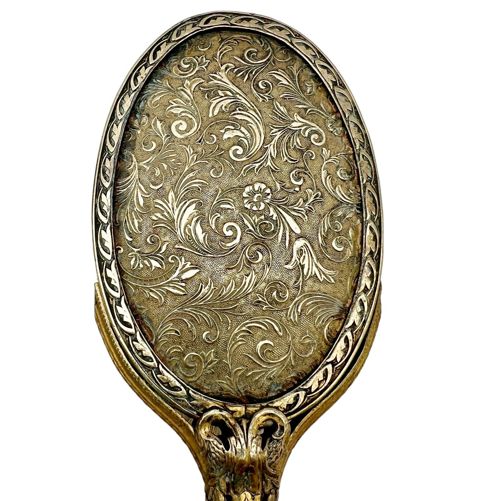 Antique French Decorative Gilt Brass Vanity Set   Dressing Table   Bedroom Decor photo vintage