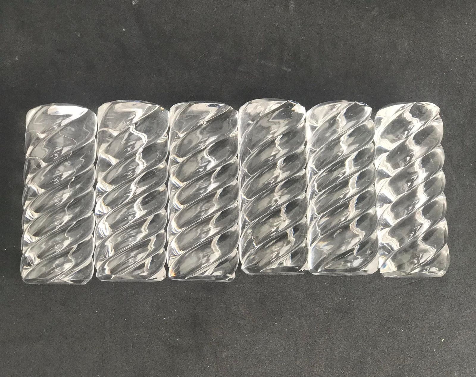 Crystal Knife Rest Vintage Set Of 6 Mid Century Cutlery Rest Retro Table Knife Holders Festive Dinner Table Wedding Gift Table Decor photo 188.0