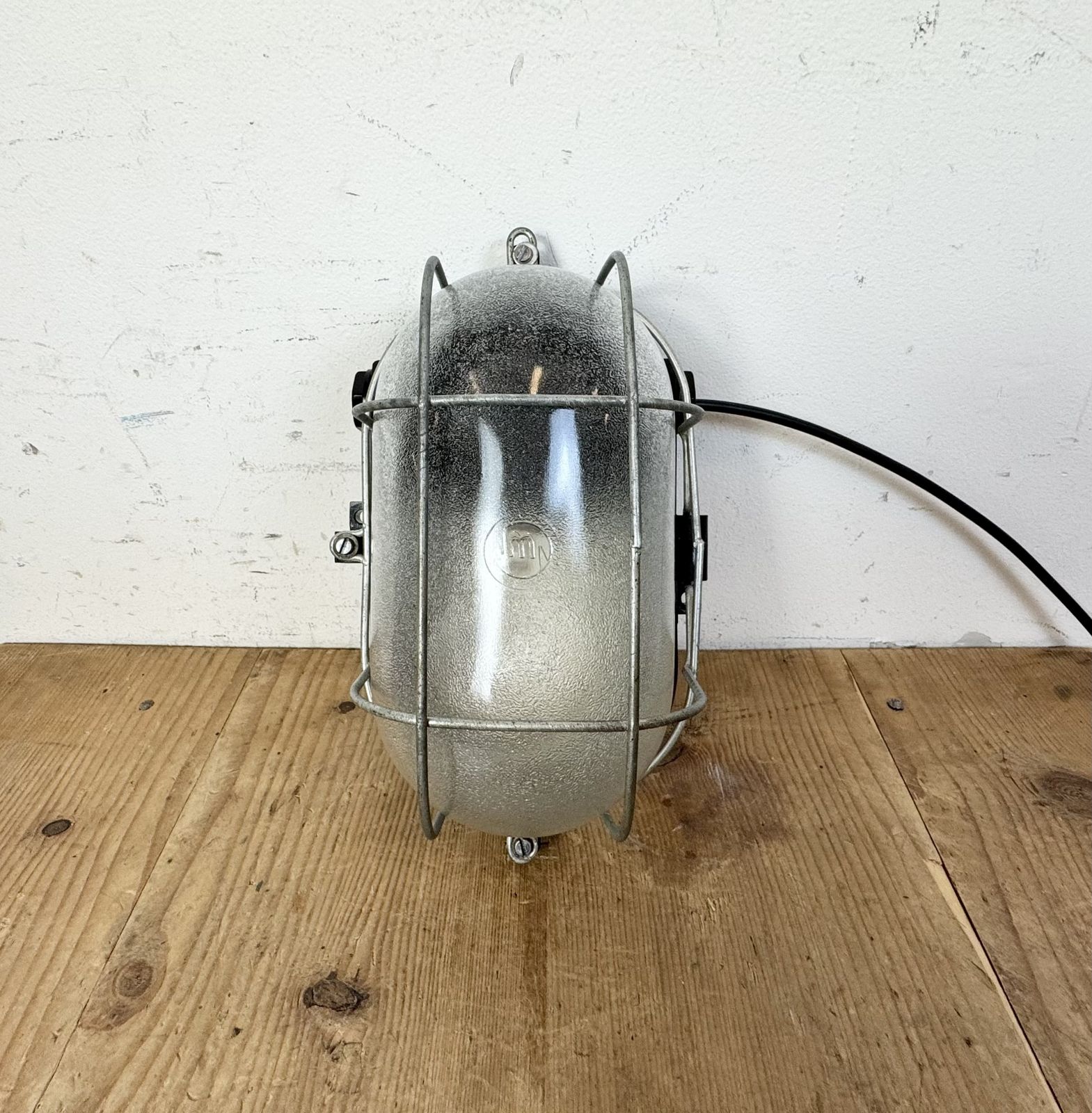 photo buy Industrial Brown Bakelite Wall Light With Frosted Glass, 1960s, 3x