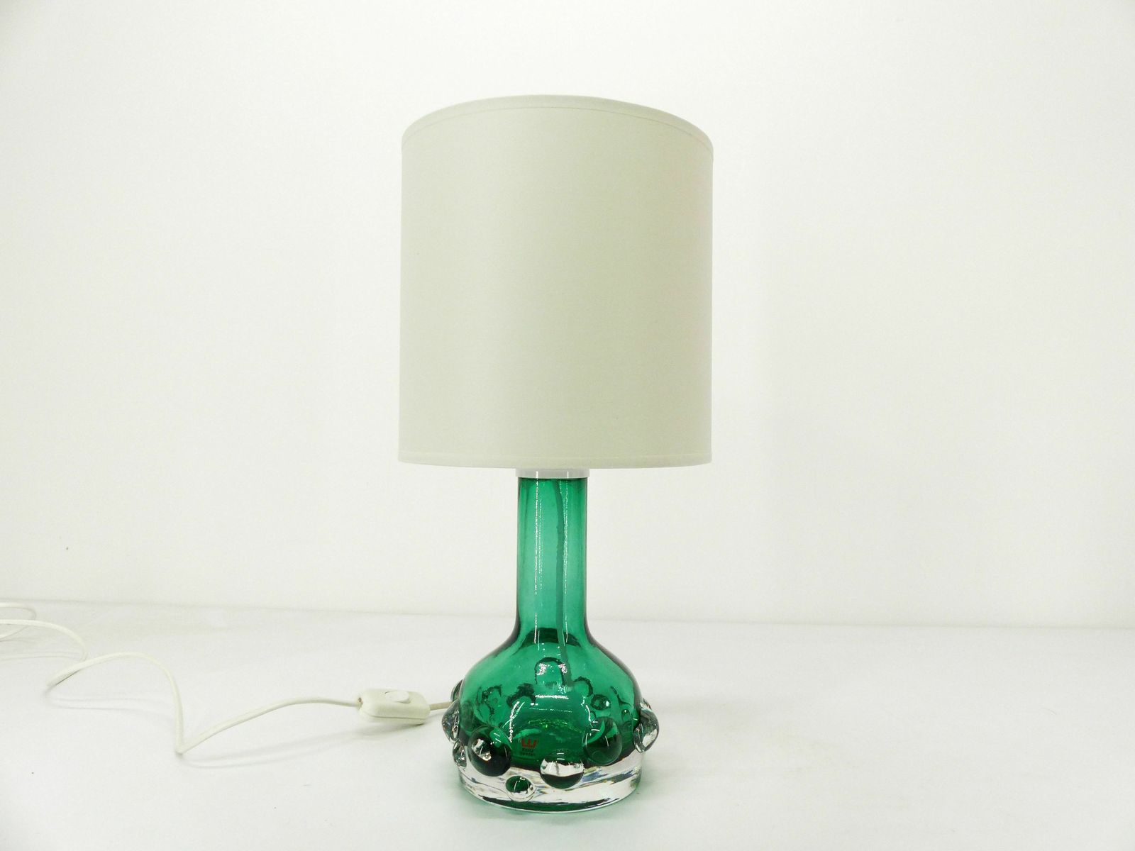 Scandinavian Green Glass Lamp Kosta Hans Owe Sandeberg Sweden 1960 photo vinterior