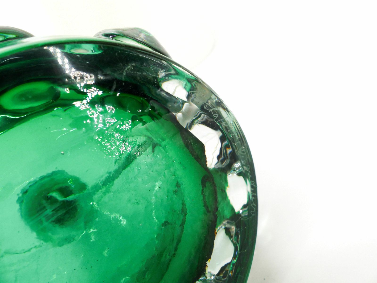 Scandinavian Green Glass Lamp Kosta Hans Owe Sandeberg Sweden 1960 photo Lighting