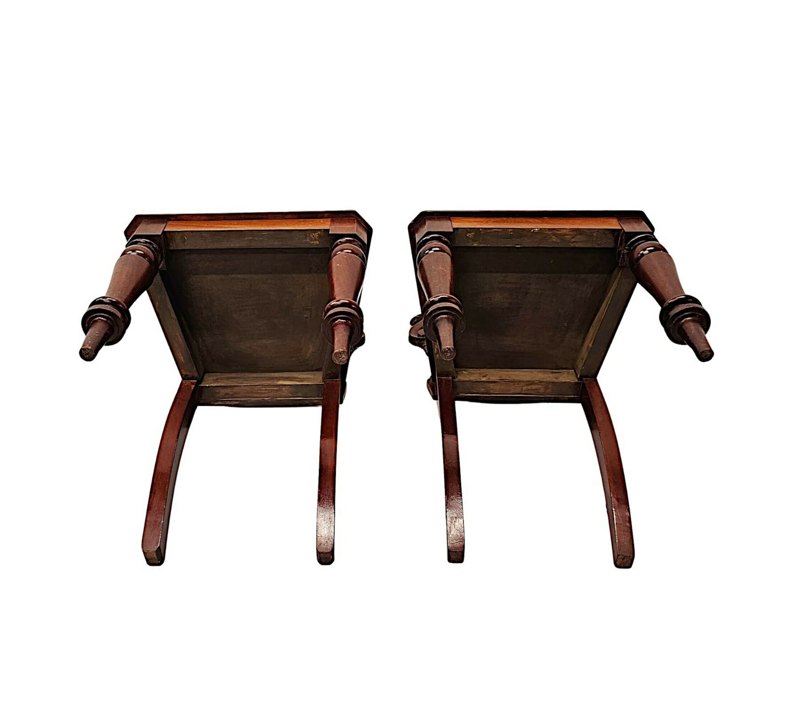 A Very Fine Pair Of 19th Century Mahogany Hall Chairs photo furniture