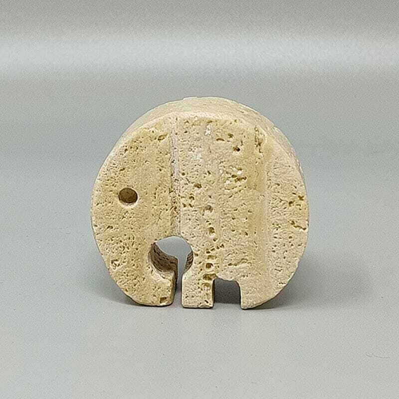 1970s Original Travertine Elephant Sculpture By Enzo Mari For F.Lli Mannelli photo for sale