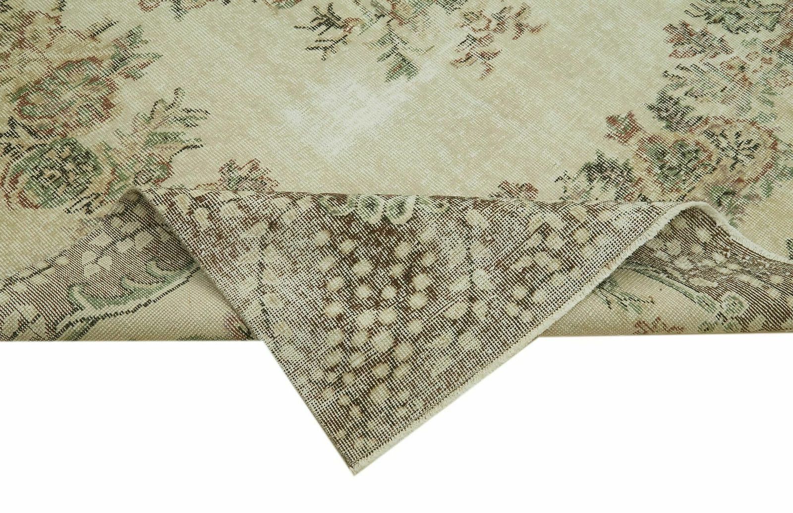 7x10 Beige Turkish Vintage Area Rug   42071 photo vinterior