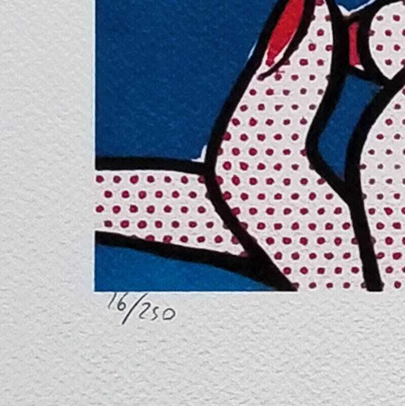 1980s Original Stunning Roy Lichtenstein "Smile Girl" Limited Edition Lithograph photo buy