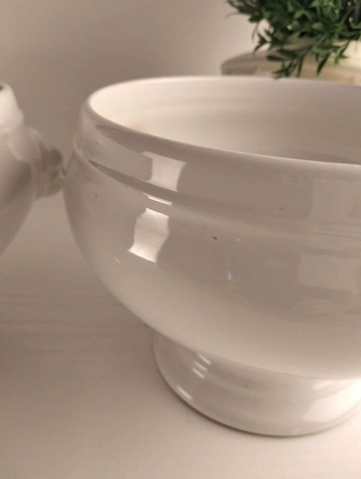French Vintage Large Lions Head Serving Bowls, French Vintage White Ironstone Tureen, Soup Serving Bowls, White Porcelain Jardinière photo Home Decor