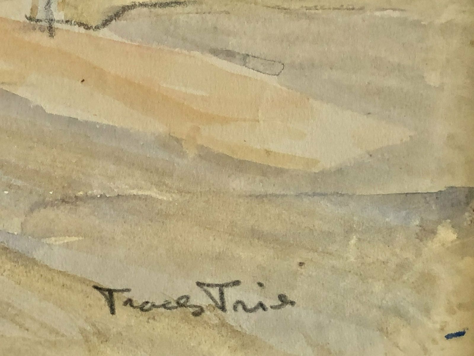 Troels Trier (1879 1962) Watercolor   Original Danish Art From The Early 20th Century photo buy