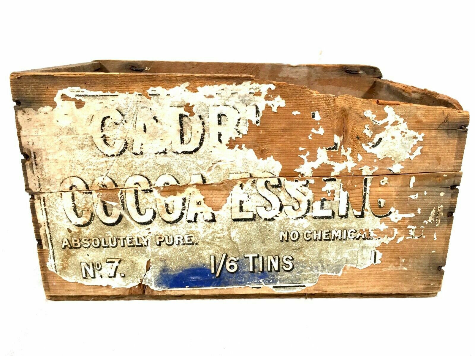 Antique Advertising   Cadbury's Chocolate Cocoa Wooden Shop Display Box / C1910 photo furniture