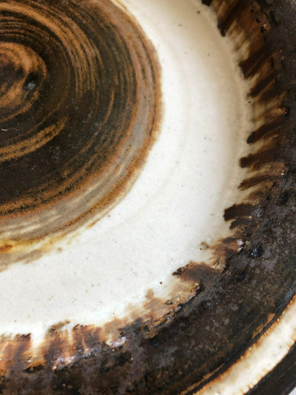 Danish Mid Century Axella Design Original Fine Art Stone Ware Studio Platter With Organic Assymetic Pattern In Strong Colors photo vintage