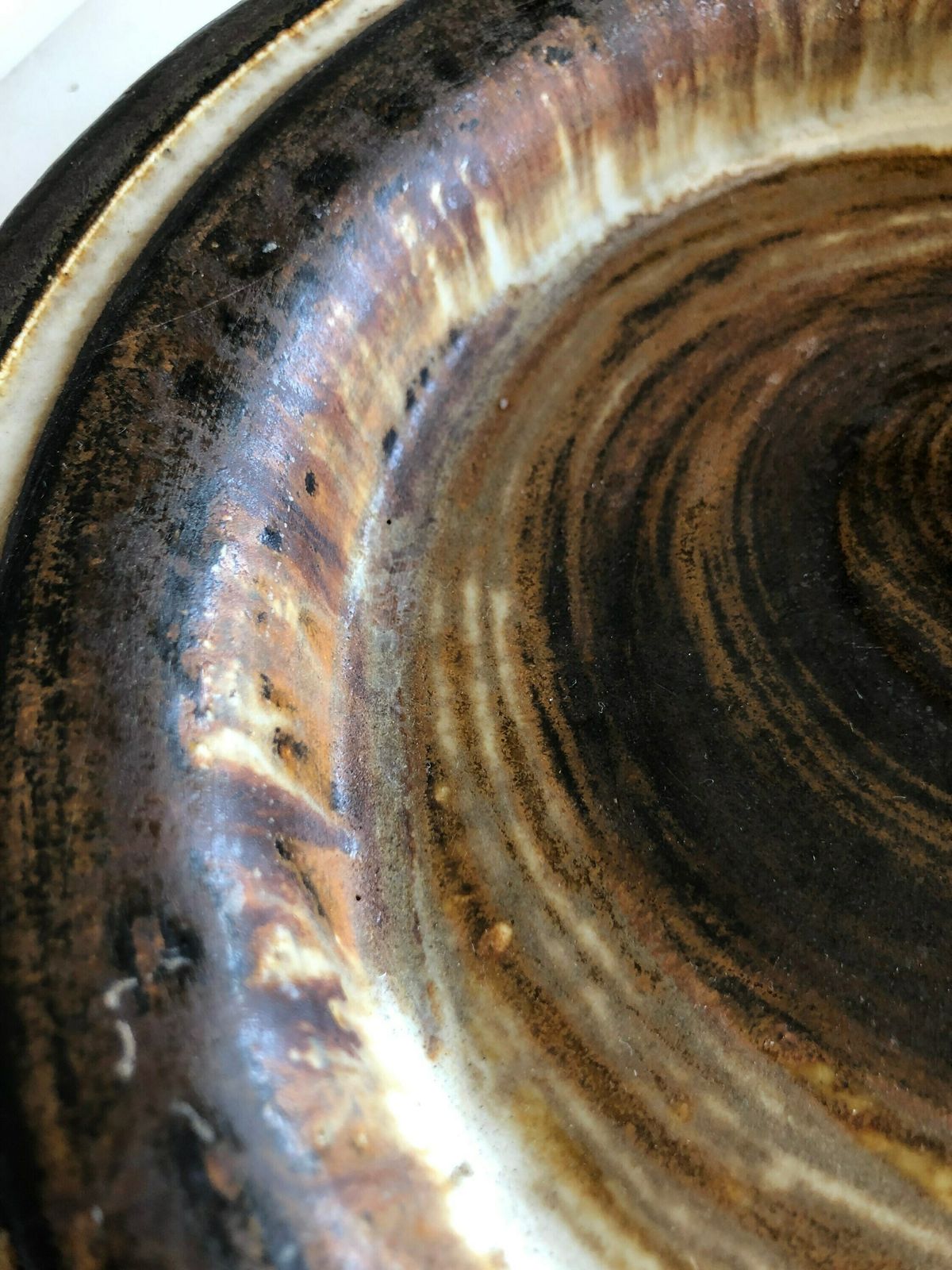 photo furniture Danish Mid Century Axella Design Original Fine Art Stone Ware Studio Platter With Organic Assymetic Pattern In Strong Colors