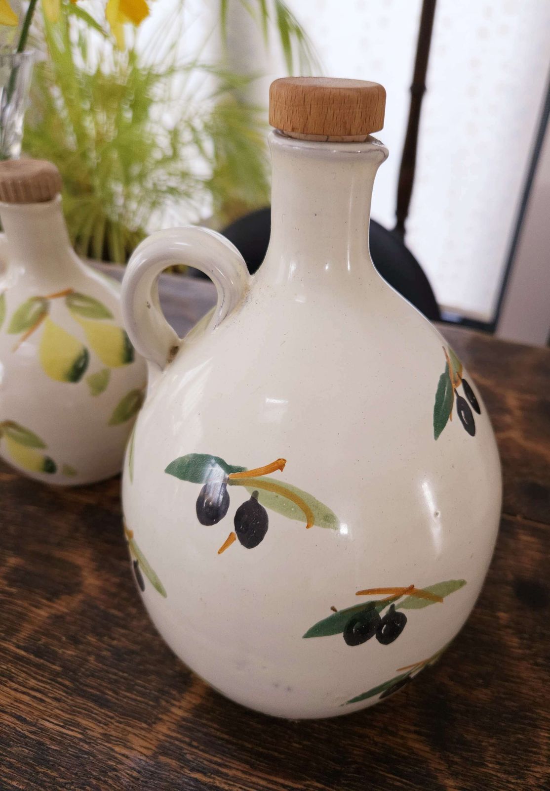 Pair Of Large, Rustic, Italian, Olive Oil Or Condiment Urns photo furniture