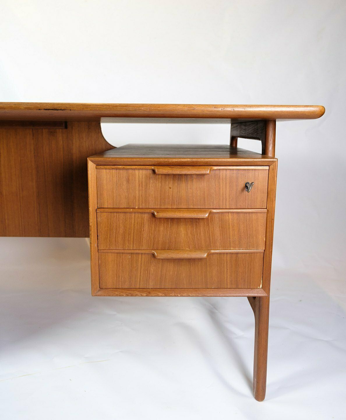Desk In Teak Model 75 By Omann Junior Møbelfabrik From 1960s photo for sale