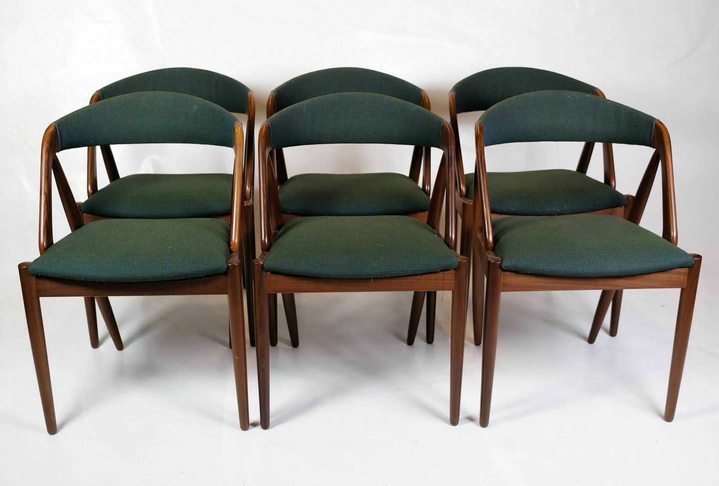 Set Of 6 Dining Room Chairs Model 31 In Teak By Kai Kristiansen From 1950s