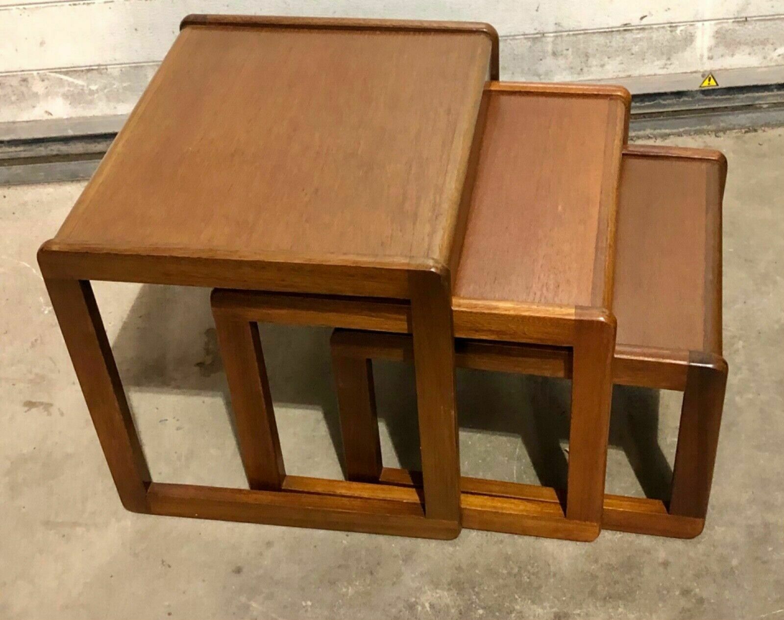 Furniture Retro Teak Nest Of Coffee Tables photo