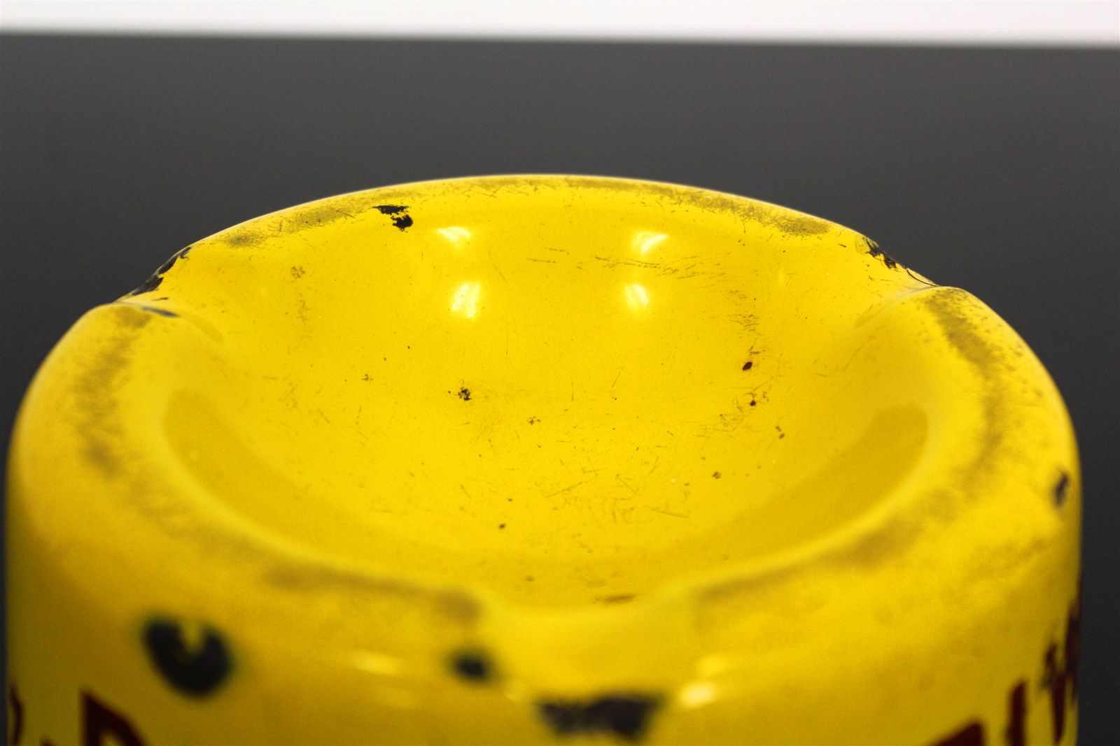 Karwinskie Brewery Metal Enamel Ashtray, Poland/Czech Republic, 1930s photo vinterior