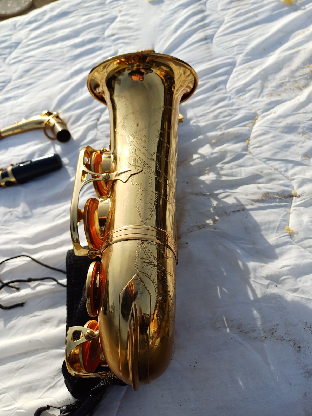 Saxophone Tim Hendson, 1990s, Copper photo vintage