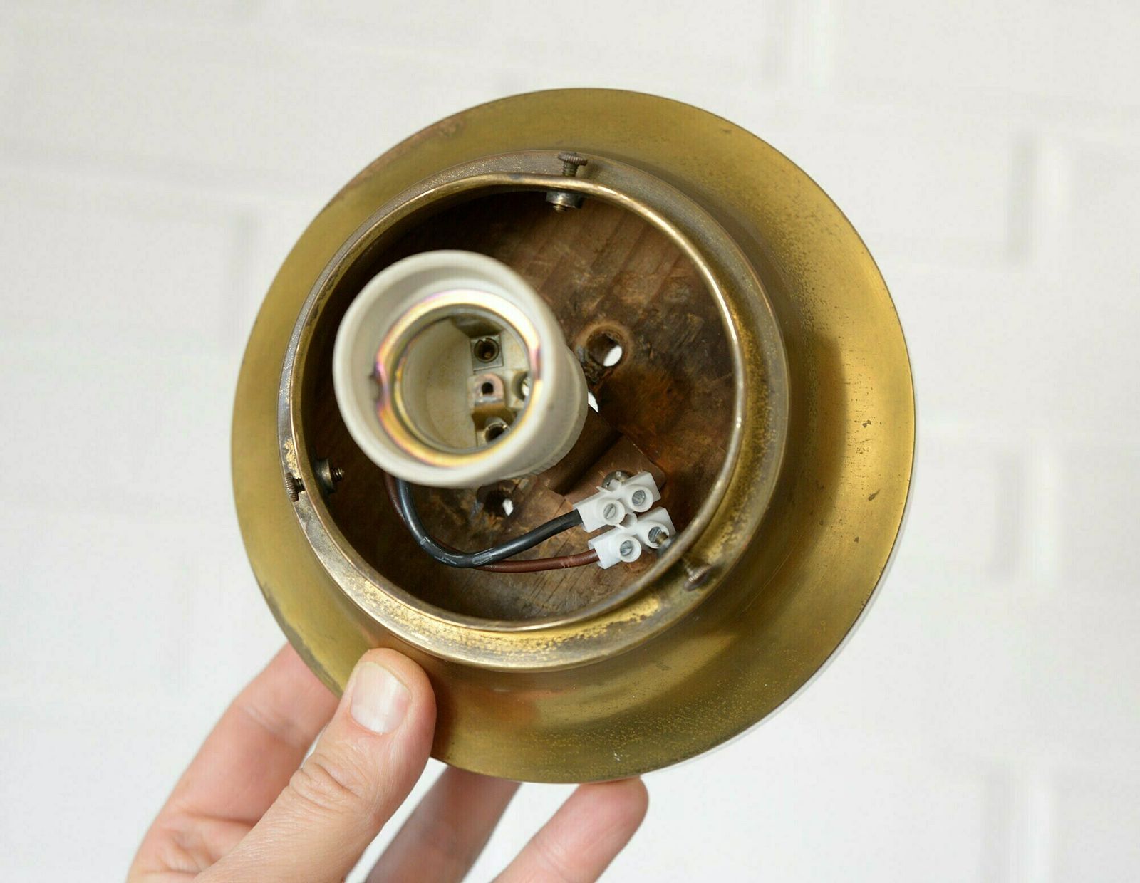 Original Art Deco / Brass Sconces / Pair Of Light Fixtures / Ceiling Light / Antique From 1920's Or 1930's photo vintage