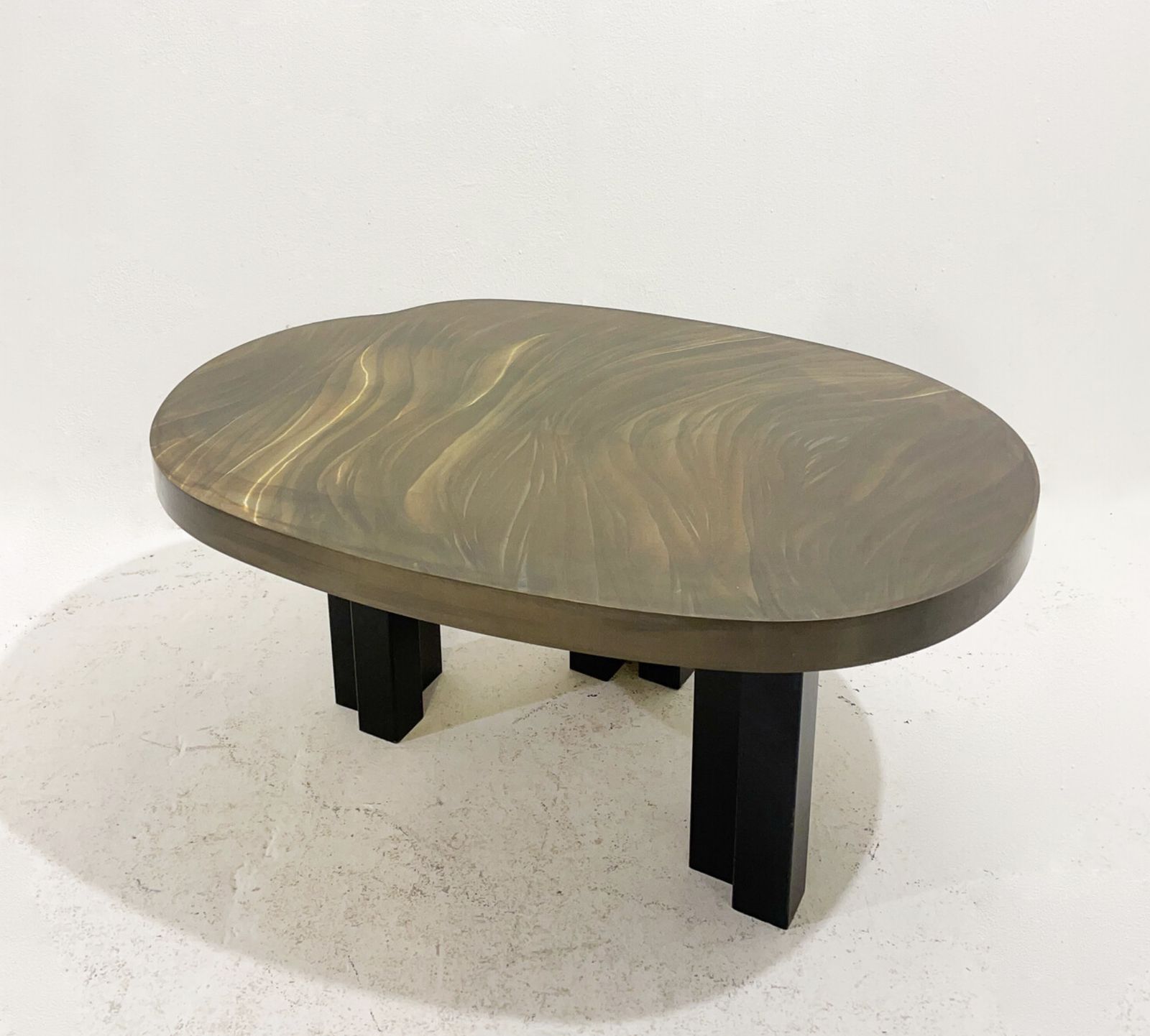 Mid Century Brass Coffee Table By Christian Krekels, Belgium, 1970s