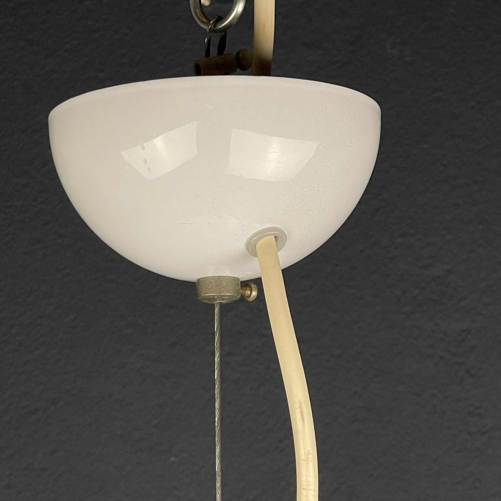 Vintage Swirl Murano Glass Pendant Lamp Vetri Murano Italy 1970s photo vinterior
