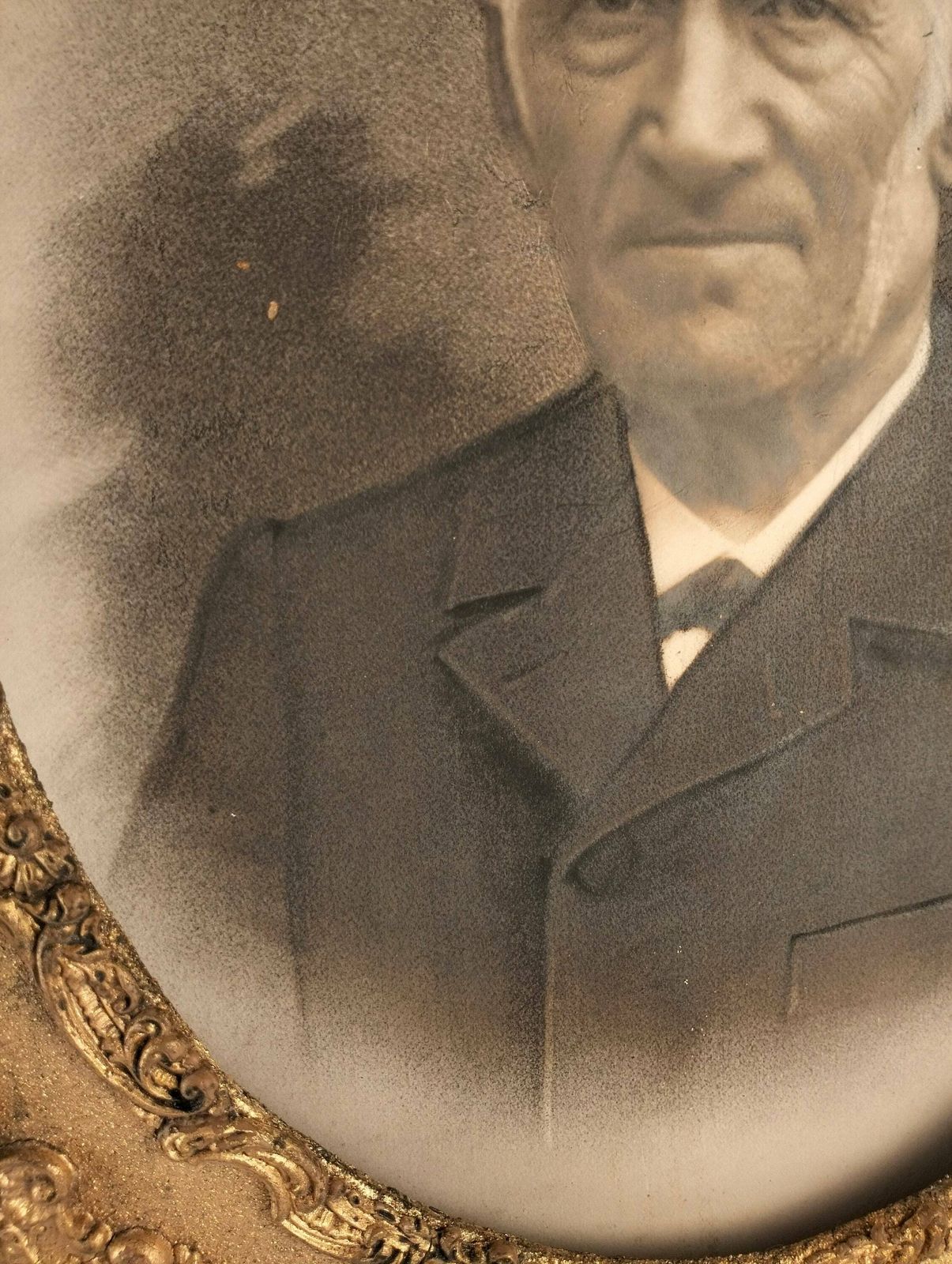 Vintage Frans Portretfoto, Jaren 1900 – Antiek Portret Met Omlijsting photo 93.75