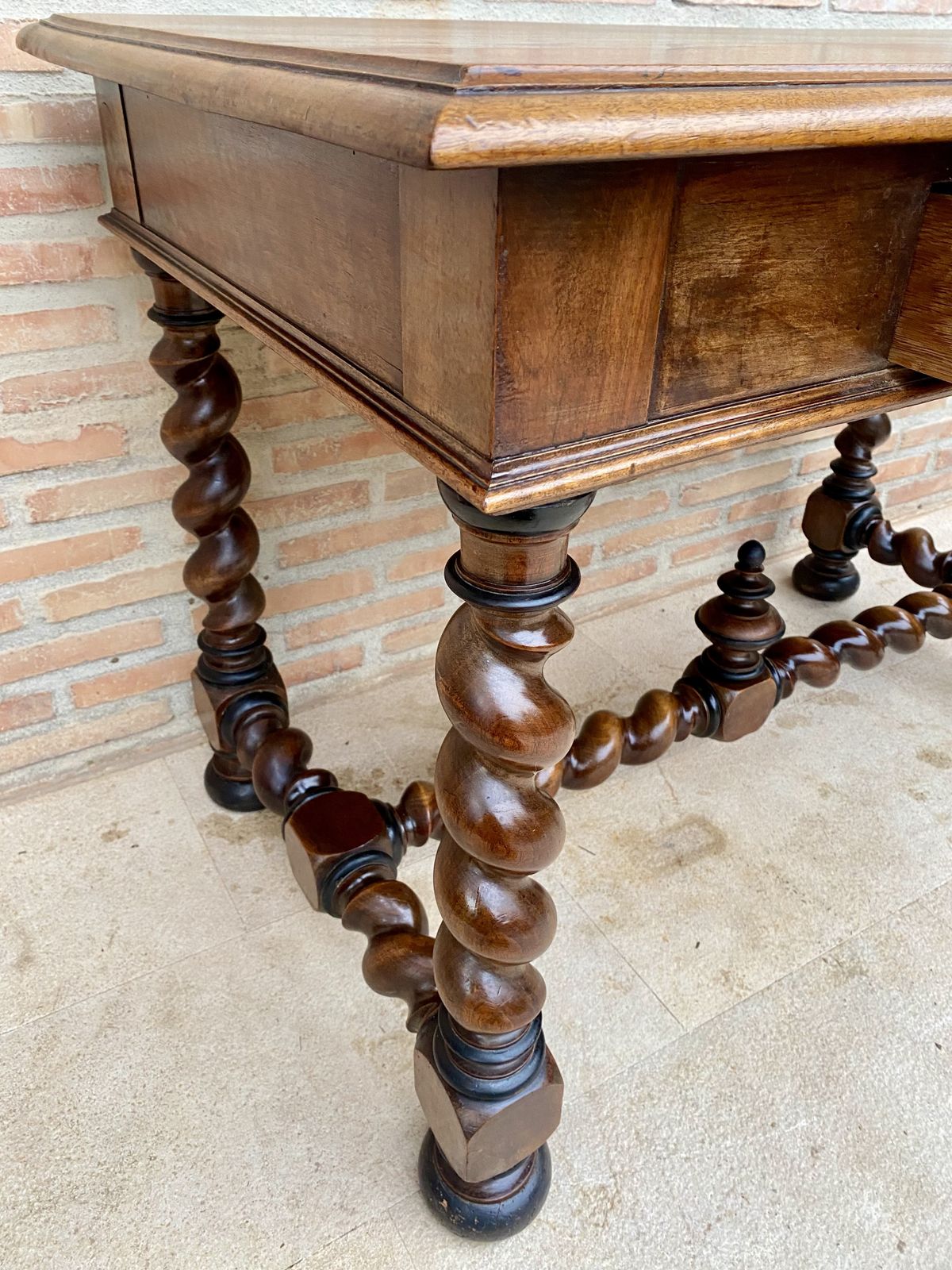 Early 19th Century French Walnut Work Table Or Desk With One Drawer photo buy