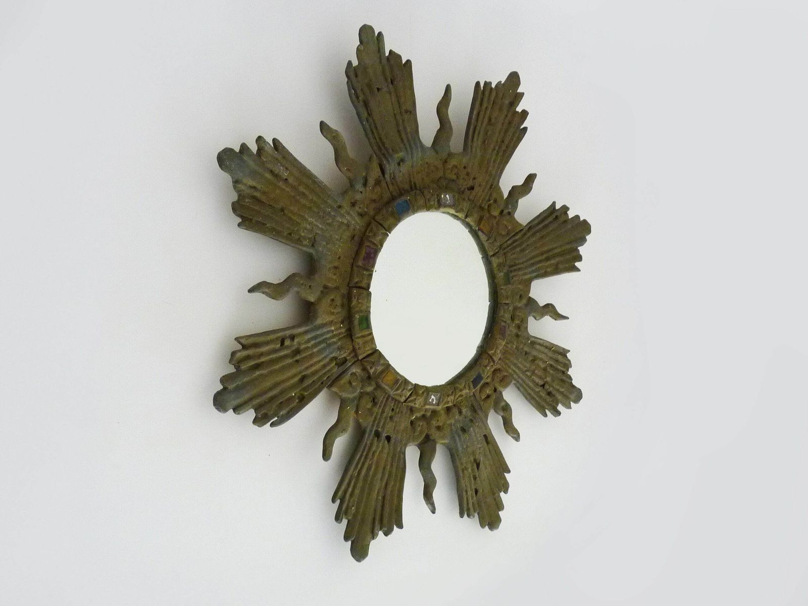 Old Lead Sun Mirror Line Vautrin Style Irena Jaworska photo furniture