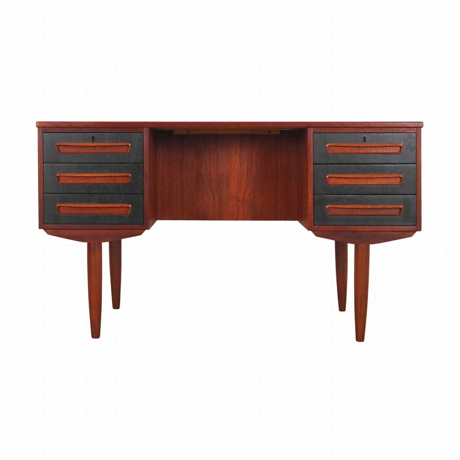 Teakhouten Bureau, Deens Design, Jaren 1970, Fabrikant: A.P. Møbler Svenstrup