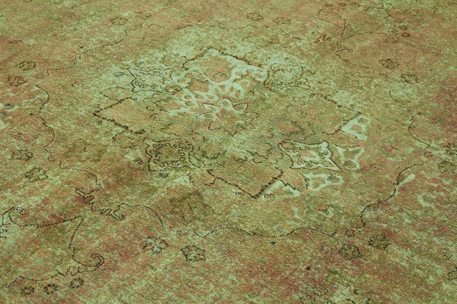 Handmade Green Overdyed Large Area Rug 285 Cm X 390 Cm photo 2560.0