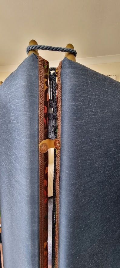Stunning And Unique Mid Century Shot Silk Room Divider Screen photo 850.0